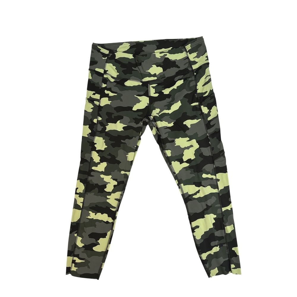 Lululemon Fast and Free Tight 25" *Non-Reflective Nulux *Heritage Camo size 14‎